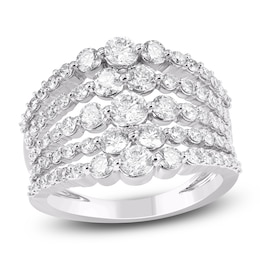 Brilliant Moments Diamond Multi-Row Fashion Ring 2 ct tw 14K White Gold