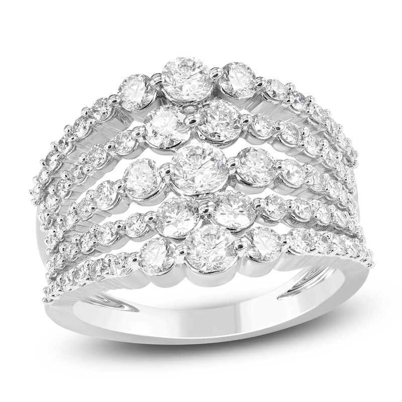 Main Image 1 of Brilliant Moments Diamond Multi-Row Fashion Ring 2 ct tw 14K White Gold