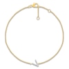 Thumbnail Image 1 of Diamond Initial V Bracelet 1/20 ct tw 10K Yellow Gold 7.5"