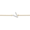 Thumbnail Image 2 of Diamond Initial V Bracelet 1/20 ct tw 10K Yellow Gold 7.5"