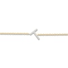 Thumbnail Image 2 of Diamond Initial T Bracelet 1/20 ct tw 10K Yellow Gold 7.5"