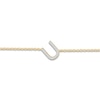 Thumbnail Image 2 of Diamond Initial U Bracelet 1/15 ct tw 10K Yellow Gold 7.5"