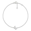 Thumbnail Image 1 of Diamond Initial E Bracelet 1/15 ct tw 10K White Gold 7.5"