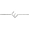 Thumbnail Image 2 of Diamond Initial E Bracelet 1/15 ct tw 10K White Gold 7.5"