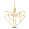 Thumbnail Image 1 of Charm'd by Lulu Frost Diamond "Mama" Heart Charm 1/20 ct tw 10K Yellow Gold
