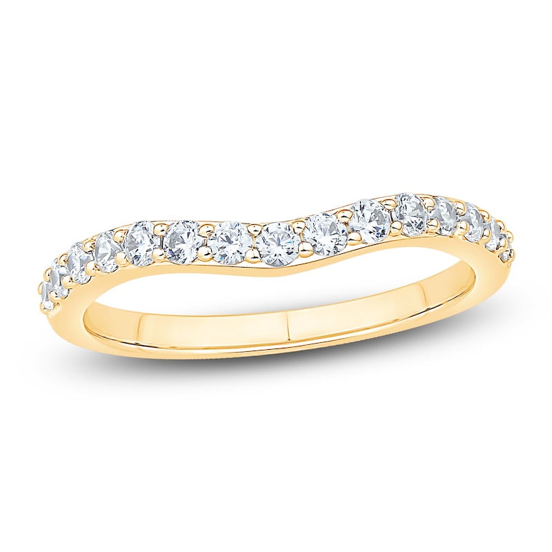Main Image 1 of Certified Diamond Contour Anniversary Ring 3/8 ct tw 14K Yellow Gold