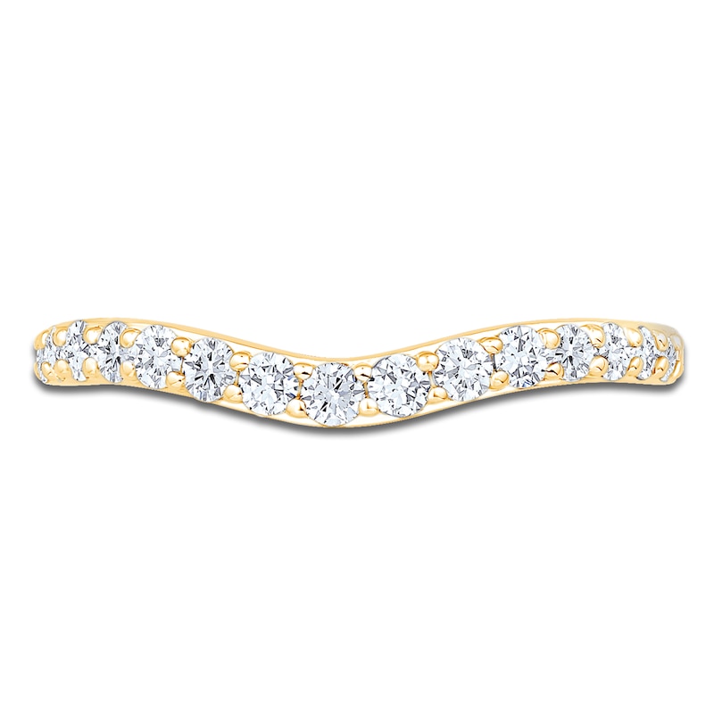 Main Image 3 of Certified Diamond Contour Anniversary Ring 3/8 ct tw 14K Yellow Gold