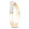 Thumbnail Image 2 of Certified Diamond Alternating Chevron Anniversary Ring 5/8 ct tw 14K Yellow Gold