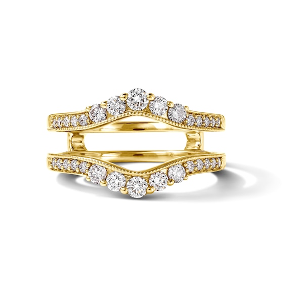Chosen Certified Diamond Milgrain Enhancer Ring 5/8 ct tw 14K Yellow Gold