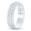 Thumbnail Image 2 of Men's Lab-Grown Diamond Stepped Edge Band 1-1/2 ct tw 14K White Gold