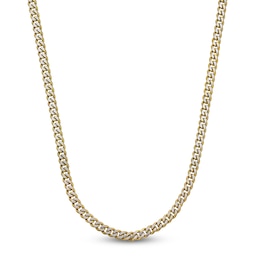 Curb Chain Necklace 8mm Stainless Steel & Yellow Ion Plating 22"