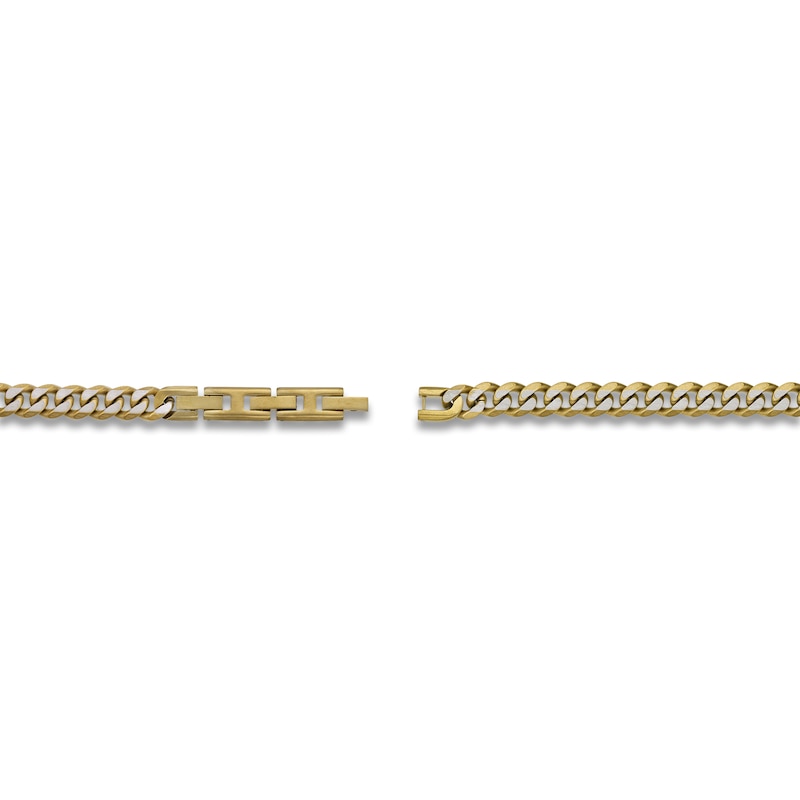 Main Image 3 of Curb Chain Necklace 8mm Stainless Steel & Yellow Ion Plating 22"