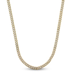 Curb Chain Necklace 8mm Stainless Steel & Yellow Ion Plating 30"