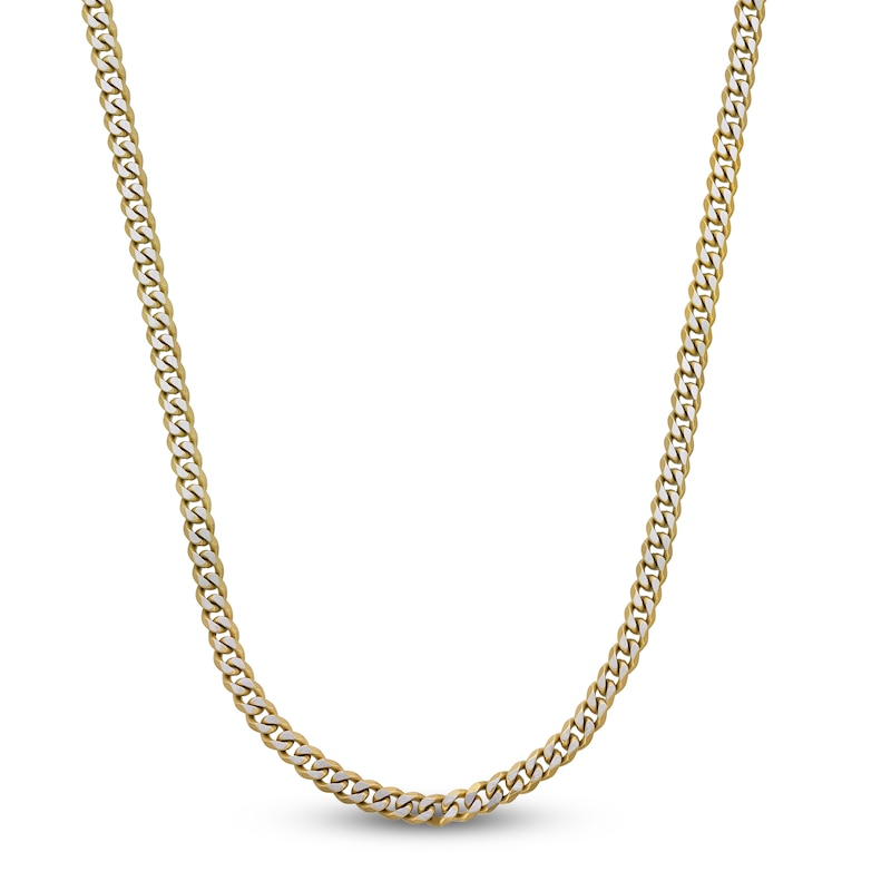 Main Image 1 of Curb Chain Necklace 8mm Stainless Steel & Yellow Ion Plating 30"