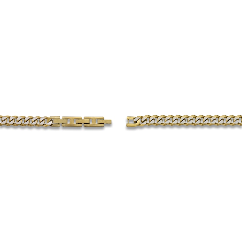 Main Image 3 of Curb Chain Necklace 8mm Stainless Steel & Yellow Ion Plating 30"