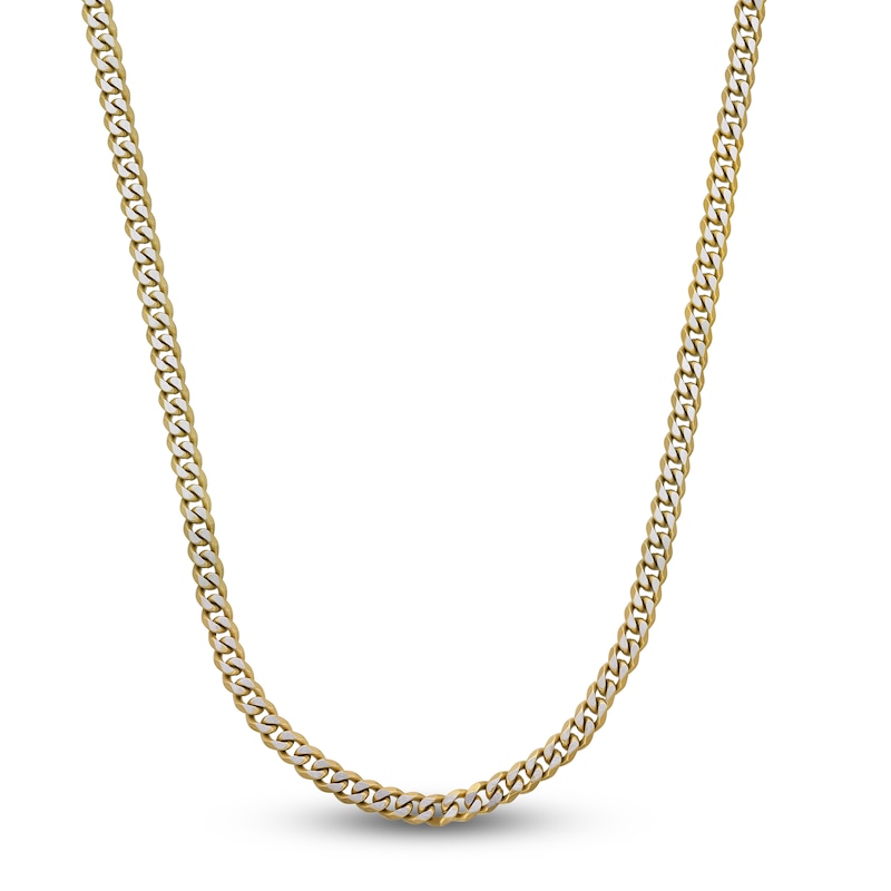 Main Image 1 of Curb Chain Necklace 8mm Stainless Steel & Yellow Ion Plating 18"