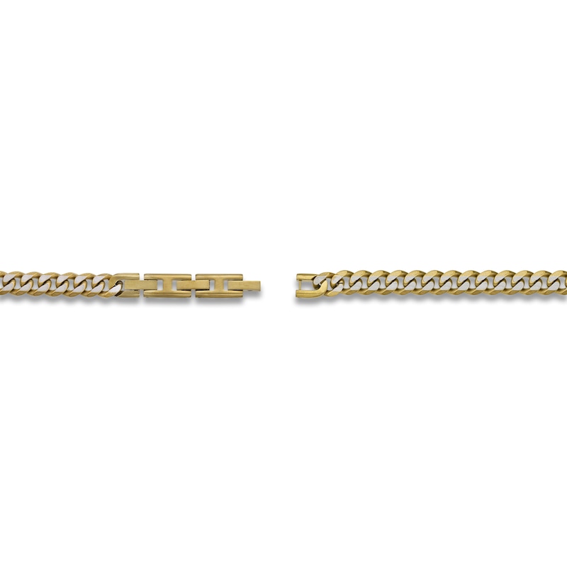 Main Image 3 of Curb Chain Necklace 8mm Stainless Steel & Yellow Ion Plating 18"