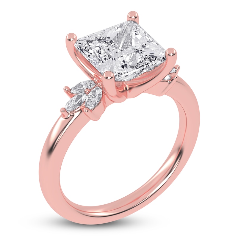 Main Image 2 of Princess-Cut Created By Jared Studio Lab-Grown Diamond Engagement Ring 3-1/6 ct tw 14K Rose Gold