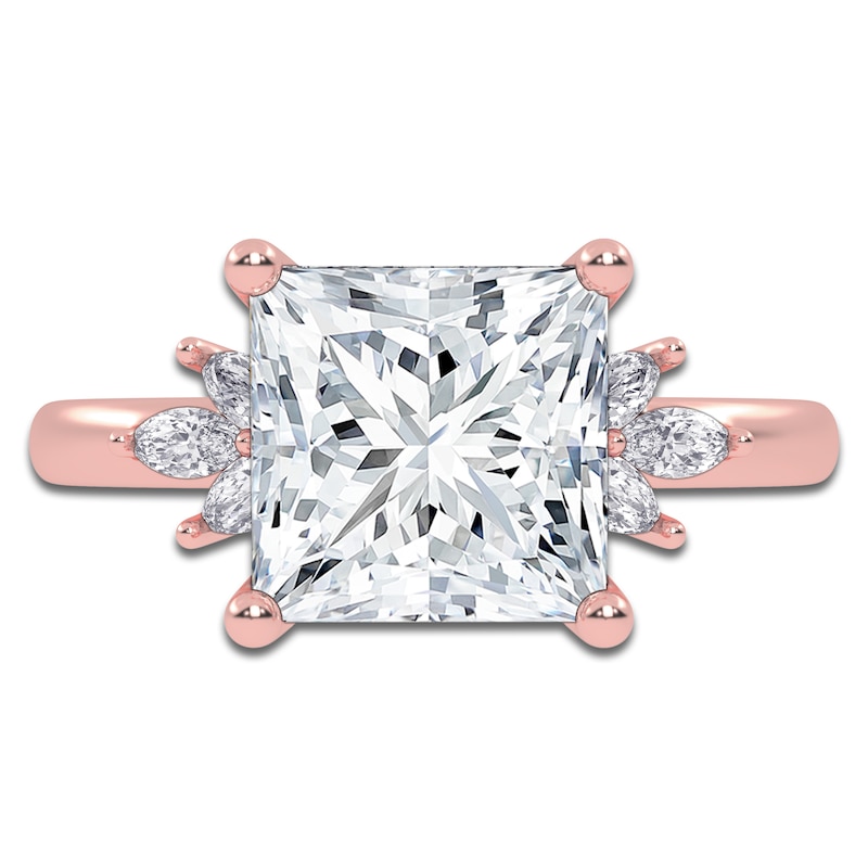 Main Image 3 of Princess-Cut Created By Jared Studio Lab-Grown Diamond Engagement Ring 3-1/6 ct tw 14K Rose Gold