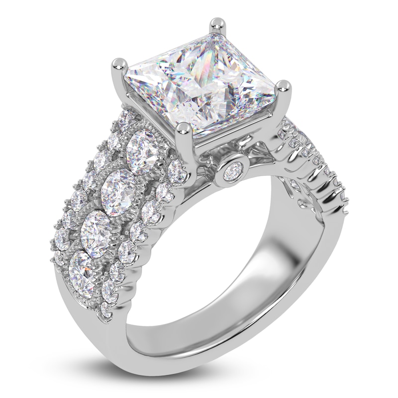 Main Image 2 of Princess-Cut Lab-Grown Diamond Engagement Ring 4-3/4 ct tw 14K White Gold