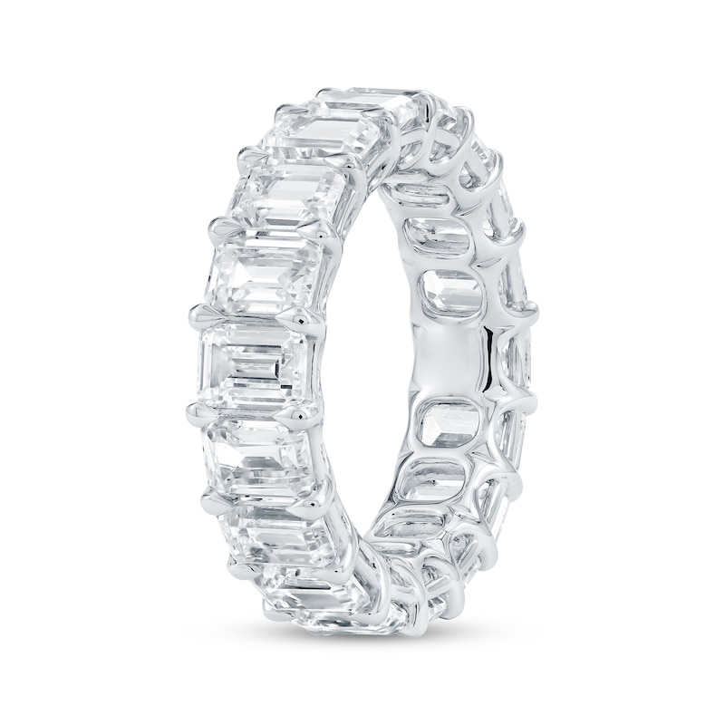 Main Image 2 of Emerald-Cut Lab-Grown Diamond Eternity Band 7-5/8 to 9-5/8 ct tw 14K White Gold