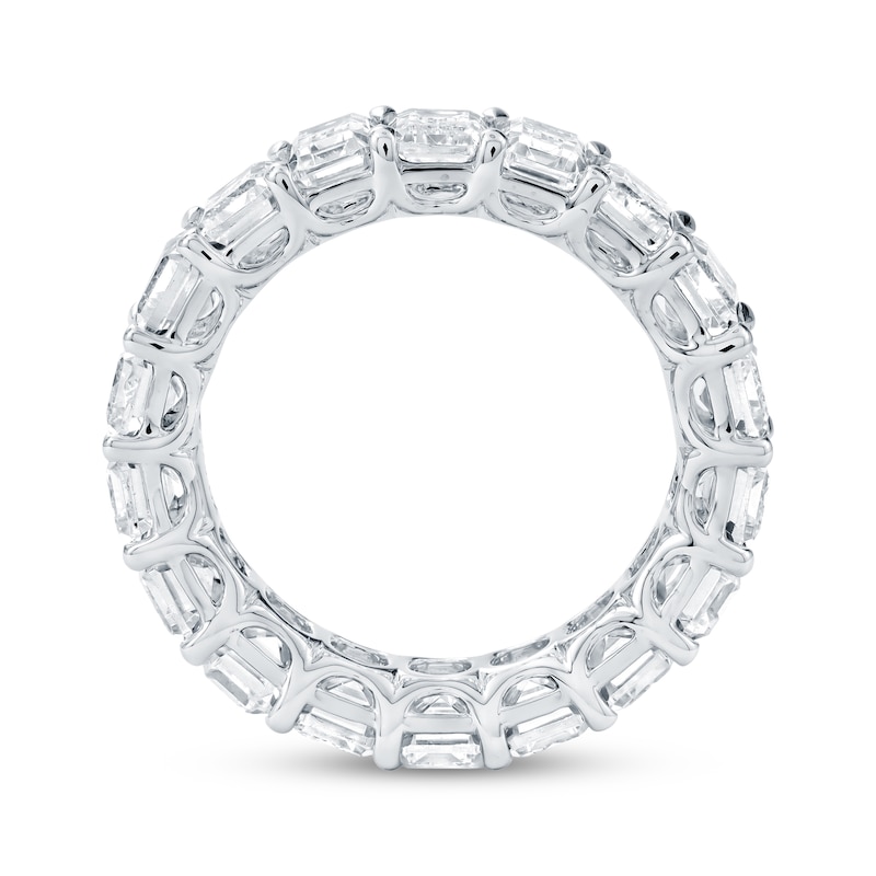 Main Image 3 of Emerald-Cut Lab-Grown Diamond Eternity Band 7-5/8 to 9-5/8 ct tw 14K White Gold