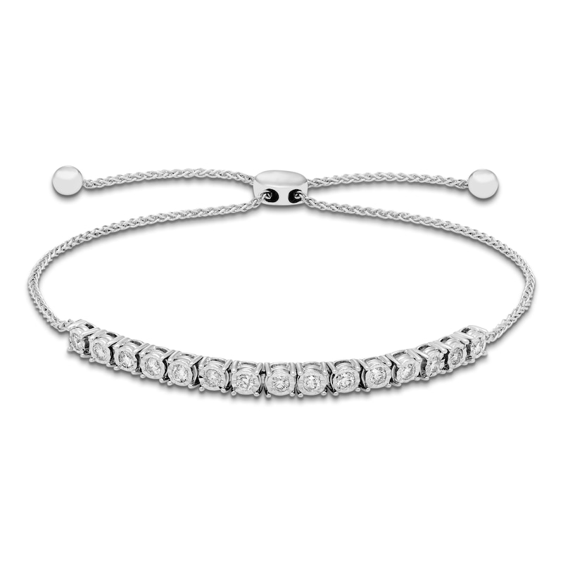 Main Image 1 of Jared Signature Diamond Bolo Bracelet 1/2 ct tw Sterling Silver
