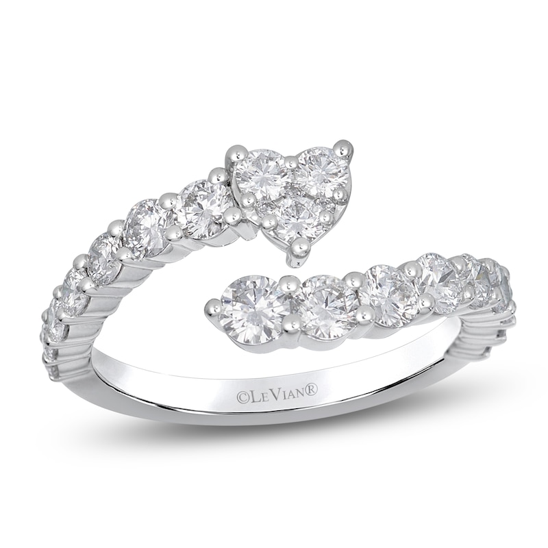 Main Image 1 of Le Vian Diamond Open Bypass Heart Ring 1-1/3 ct tw 14K Vanilla Gold