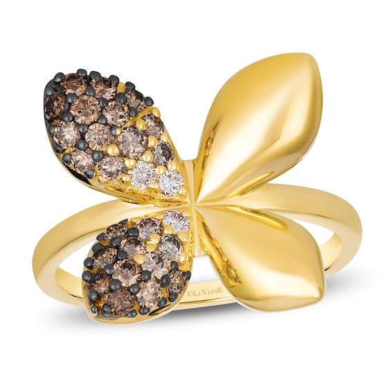 Le Vian Diamond Butterfly Ring 1/2 ct tw 14K Honey Gold