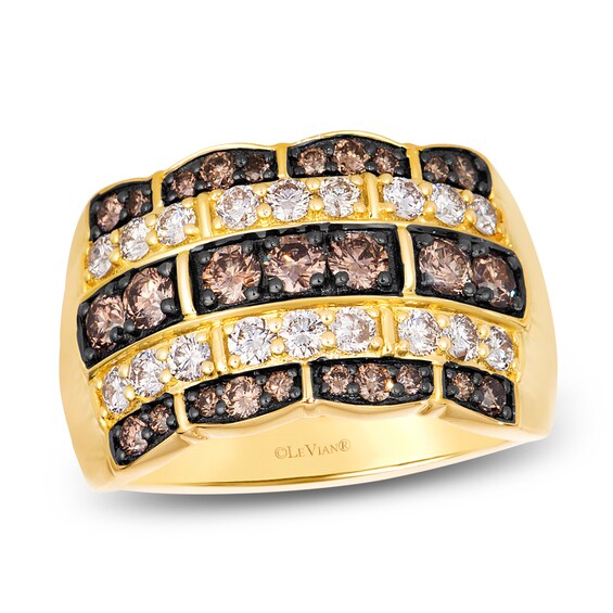 Le Vian Diamond Scalloped Ring 1-1/3 ct tw 14K Honey Gold