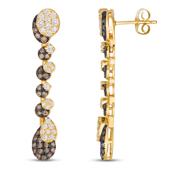 Le Vian Diamond Dangle Earrings 7/8 ct tw 14K Honey Gold