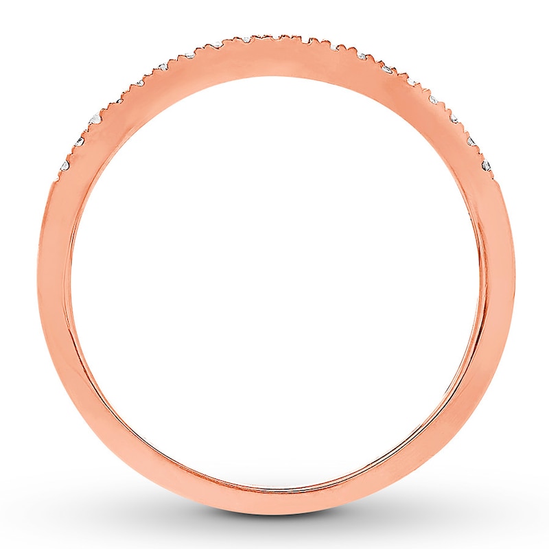 Diamond Wedding Band 1/10 ct tw Round-cut 14K Rose Gold