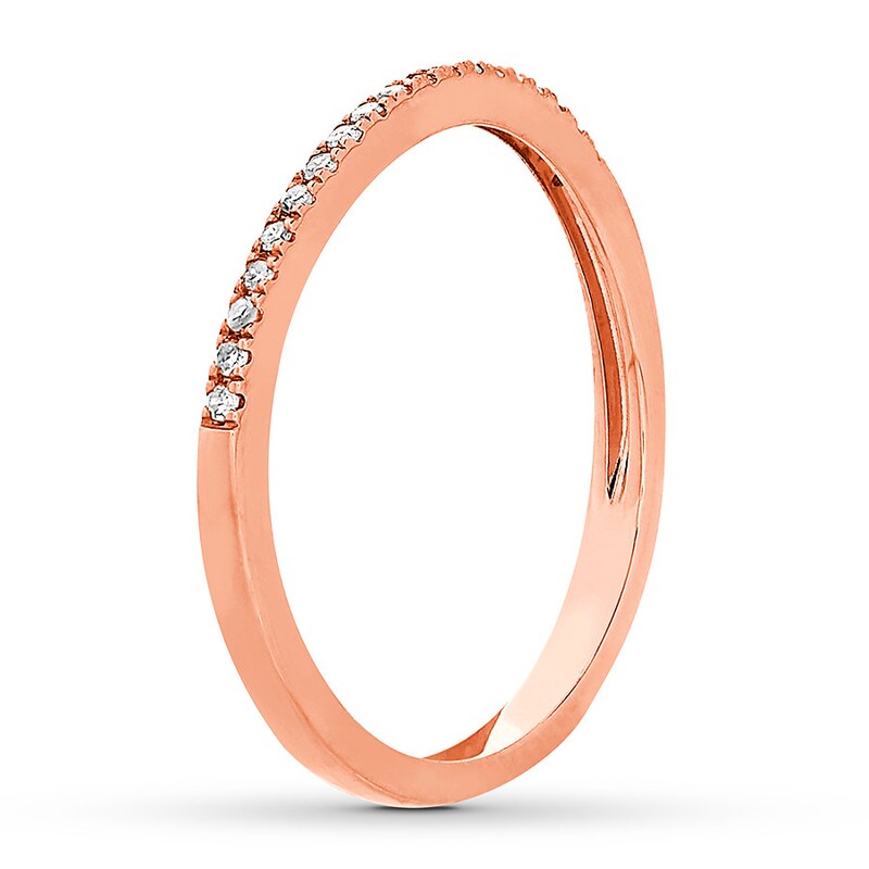 Main Image 3 of Diamond Wedding Band 1/10 ct tw Round-cut 14K Rose Gold