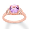 Thumbnail Image 0 of Amethyst Engagement Ring 1/5 ct tw Diamonds 14K Rose Gold