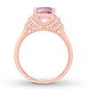 Thumbnail Image 1 of Amethyst Engagement Ring 1/5 ct tw Diamonds 14K Rose Gold