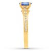 Thumbnail Image 2 of Tanzanite Engagement Ring 1/2 ct tw Diamonds 14K Yellow Gold