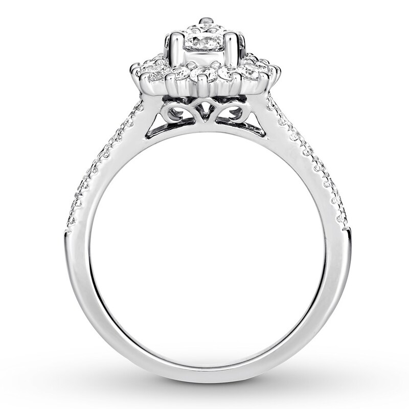 Diamond Engagement Ring 1-1/4 ct tw Round 14K White Gold