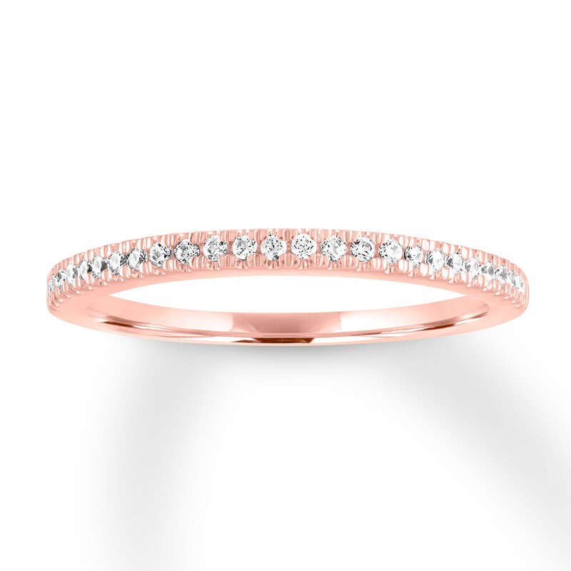Main Image 1 of Diamond Wedding Band 1/8 carat tw Round 14K Rose Gold