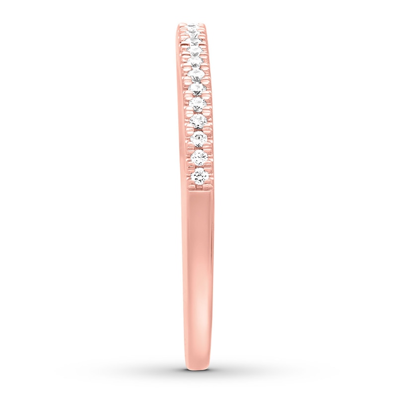 Main Image 3 of Diamond Wedding Band 1/8 carat tw Round 14K Rose Gold