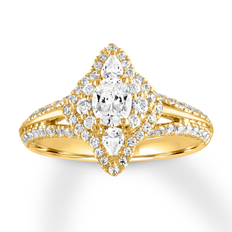 Diamond Engagement Ring 1 Carat tw 14K Yellow Gold with 360