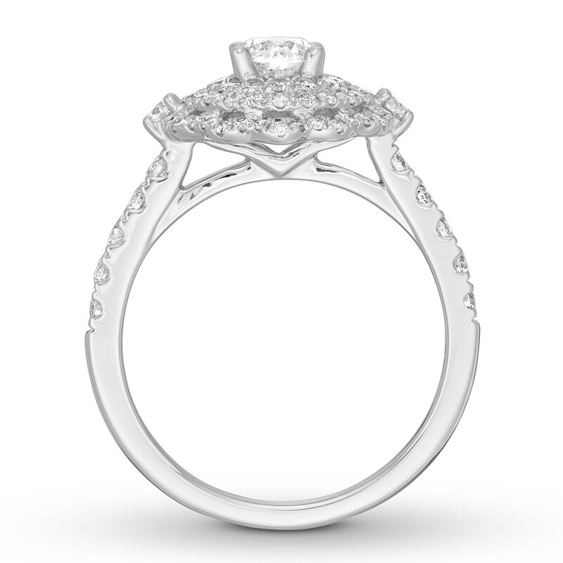 Diamond Engagement Ring 1-1/5 cts tw 14K White Gold