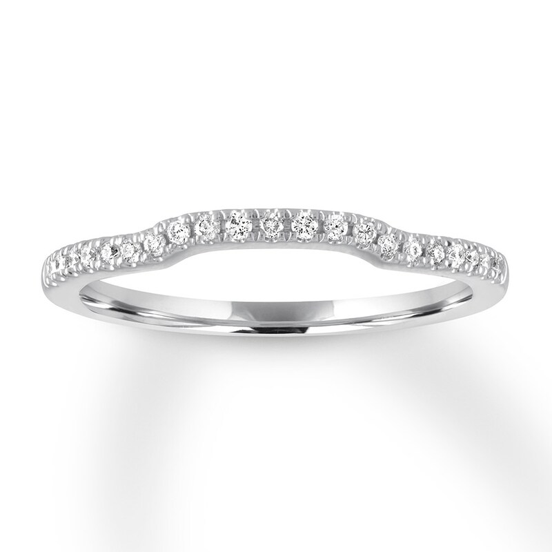 Diamond Wedding Band 1/8 ct tw Round 14K White Gold