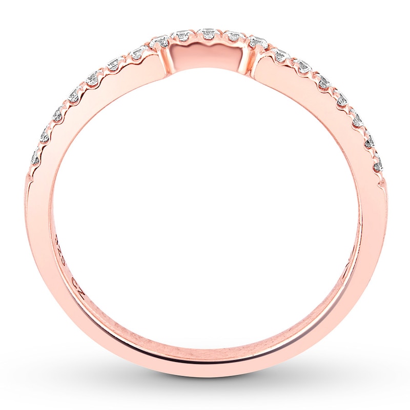 Main Image 2 of Diamond Wedding Band 1/5 carat tw Round-cut 14K Rose Gold