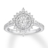 Thumbnail Image 0 of Diamond Engagement Ring 5/8 ct tw Round/Marquise 14K White Gold