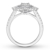 Thumbnail Image 1 of Diamond Engagement Ring 5/8 ct tw Round/Marquise 14K White Gold