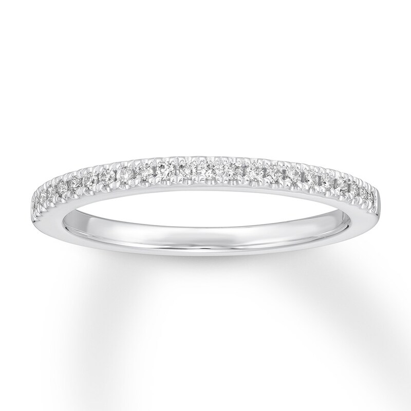 Diamond Wedding Band 1/8 carat tw Round 14K White Gold