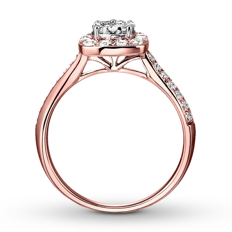 Main Image 2 of Diamond Engagement Ring 5/8 carat tw Round 14K Two-Tone Gold