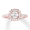 Diamond Engagement Ring 3/4 ct tw Round 14K Rose Gold