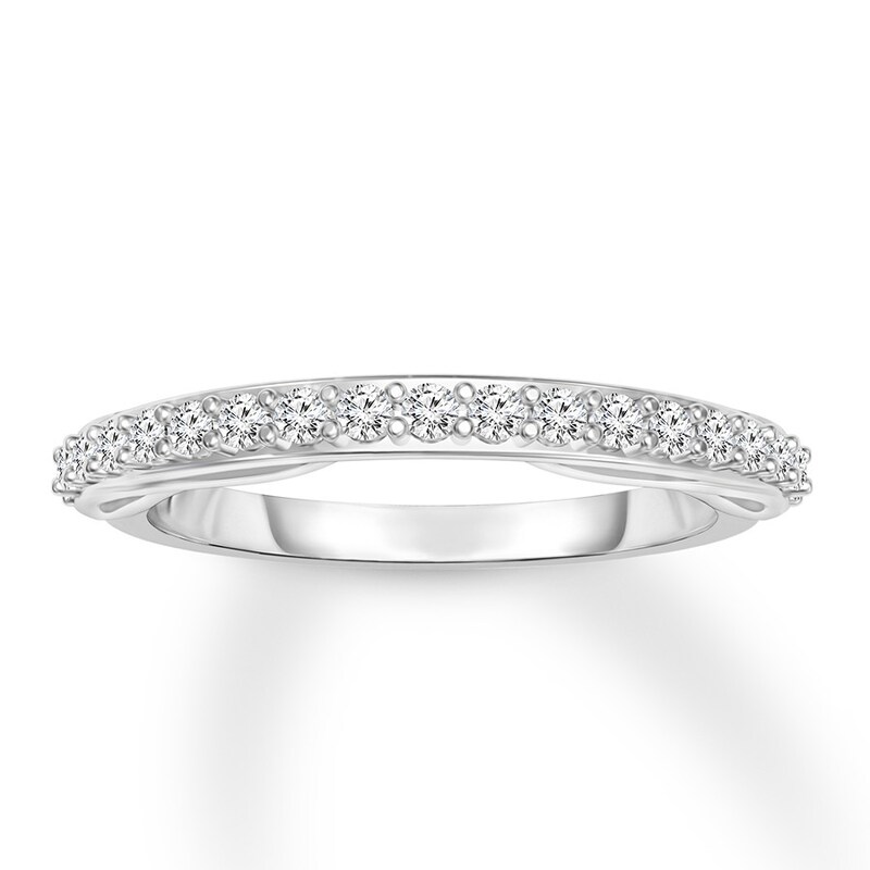 Main Image 1 of Diamond Wedding Band 1/4 ct tw Round 14K White Gold