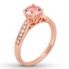 Thumbnail Image 1 of Morganite Engagement Ring 1/8 ct tw Diamonds 14K Rose Gold